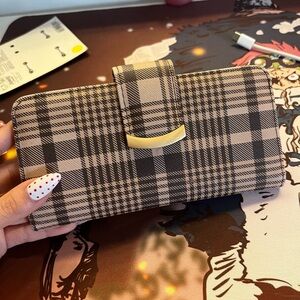 Plaid Brown Women's Wallet